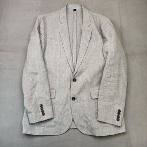 J.‎ Crew Thompson Blazer 100% Linen Men's 42R Gray Two Button Sport Coat Jacket